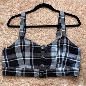 tank top and shorts plaid set